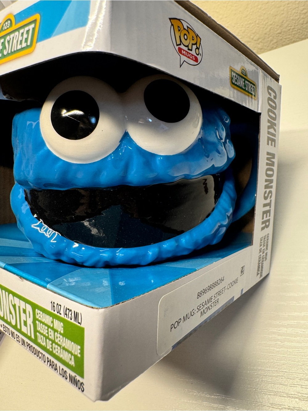 Funko Sesame Street Cookie Monster Blue Ceramic Mug Pop!